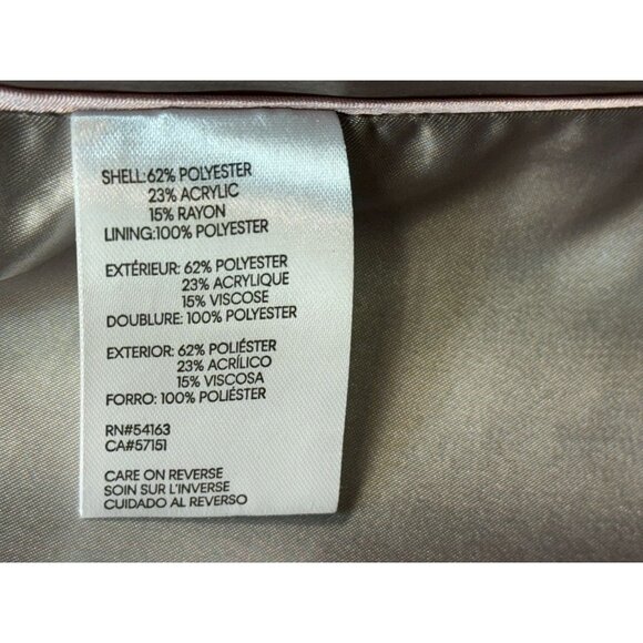 Calvin Klein Womens Herringbone Coat 3X Cream White Pockets & Full Lining - Picture 6 of 16